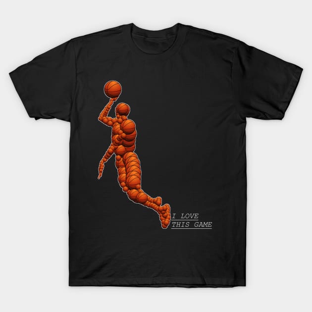 basket i love this game T-Shirt by GeekDissident